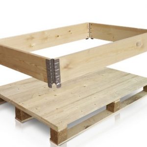 Pallet in abete 4 vie piano chiuso per paretali