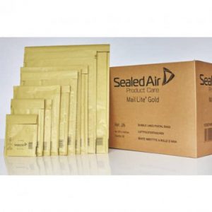 Busta imbottita Mail Lite® Gold - formato D (18x26 cm) - avana - Sealed Air® - conf. 10 pezzi