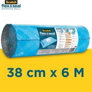 Rotolo per spedizioni Scotch™ Flex & Seal - 38,1 cm x 6 mt - colore blu